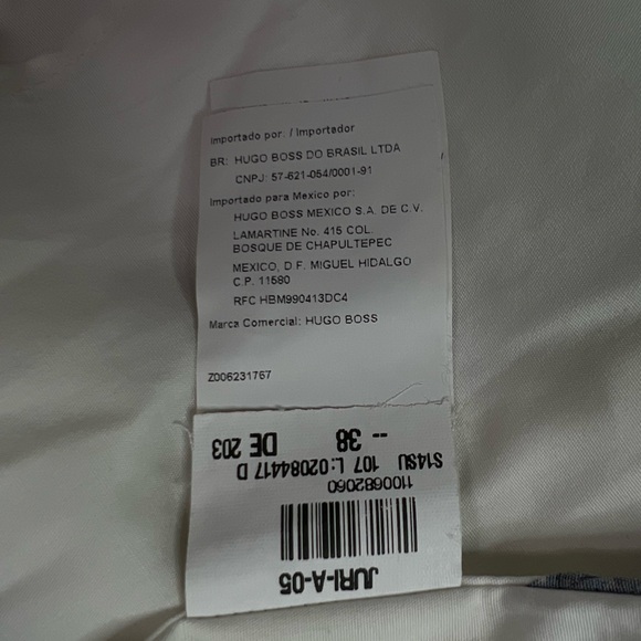 Hugo Boss White Dress Shirt with Navy Contrast - Picture 8 of 10
